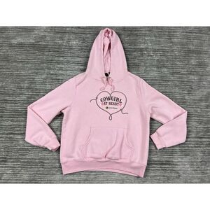 John Deere Hoodie Juniors‎ Large 11/13 Pink Cowgirl at Heart Sweatshirt  Casual